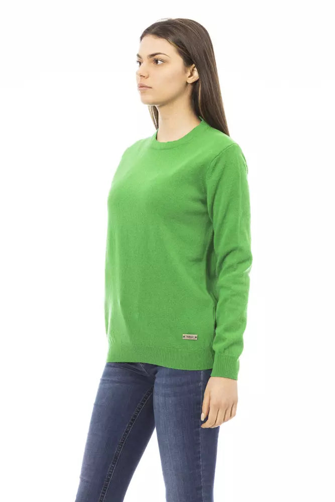 Green Wool Women Sweater - SEHABRANDS