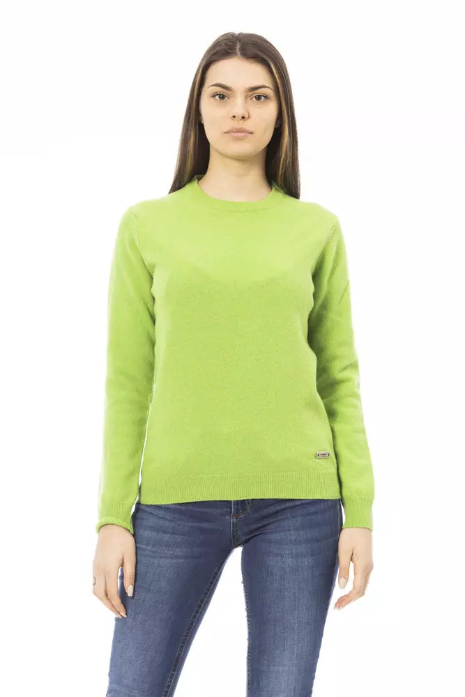 Green Wool Women Sweater - SEHABRANDS