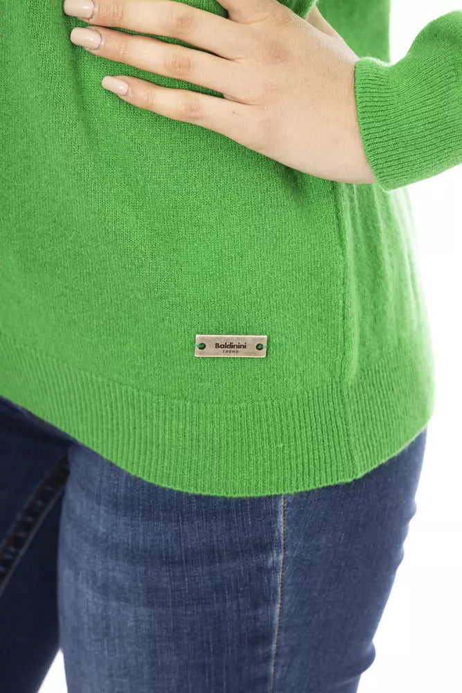 Green Wool Women Sweater - SEHABRANDS