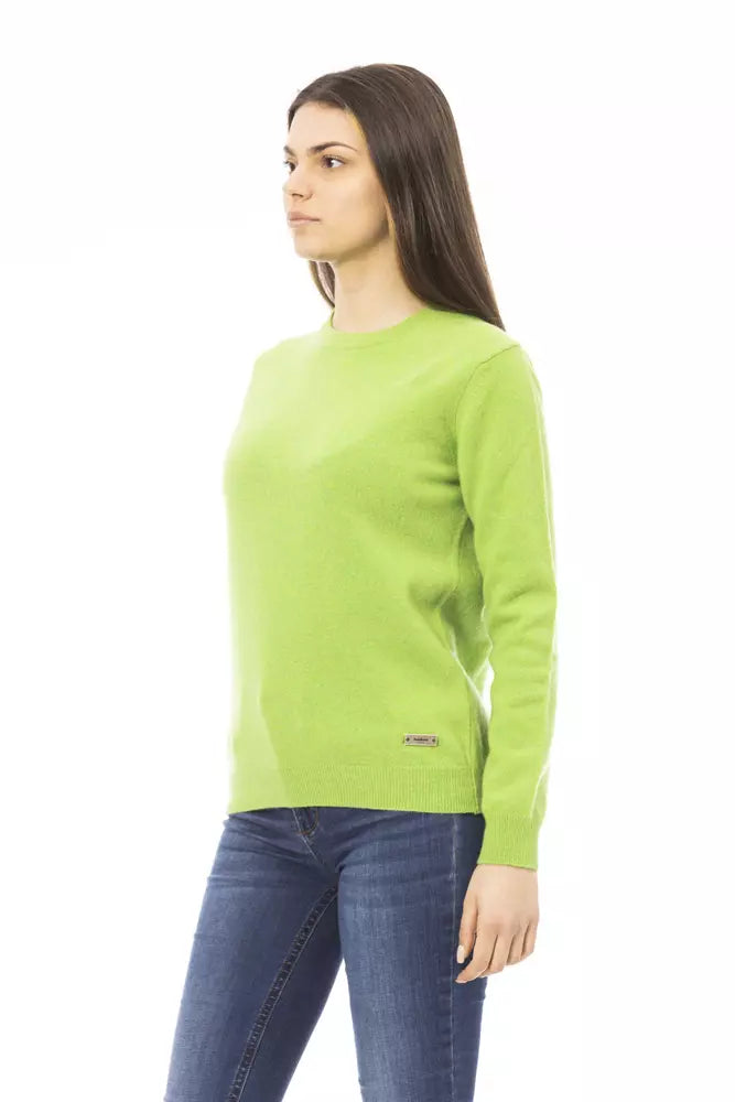 Green Wool Women Sweater - SEHABRANDS