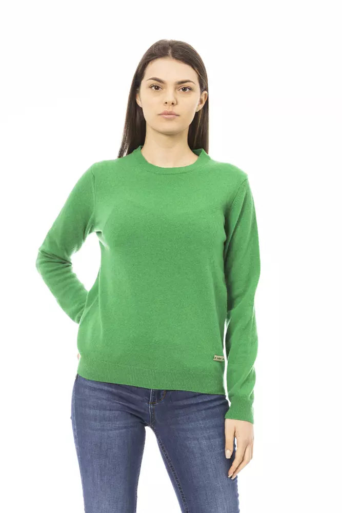 Green Wool Women Sweater - SEHABRANDS