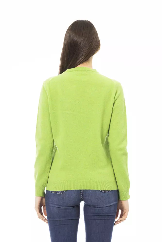 Green Wool Women Sweater - SEHABRANDS