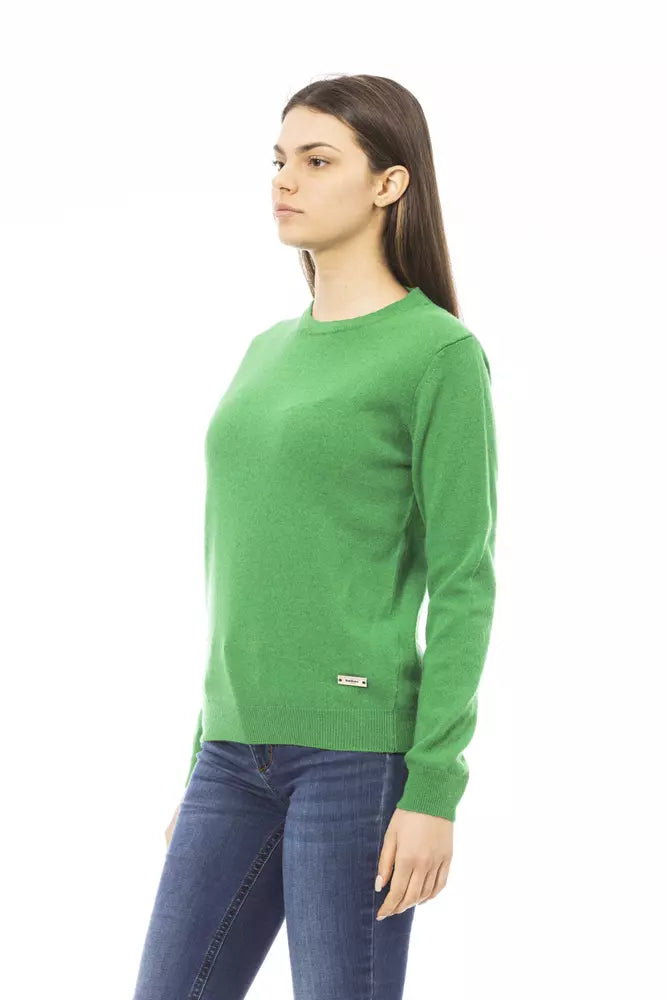 Green Wool Women Sweater - SEHABRANDS