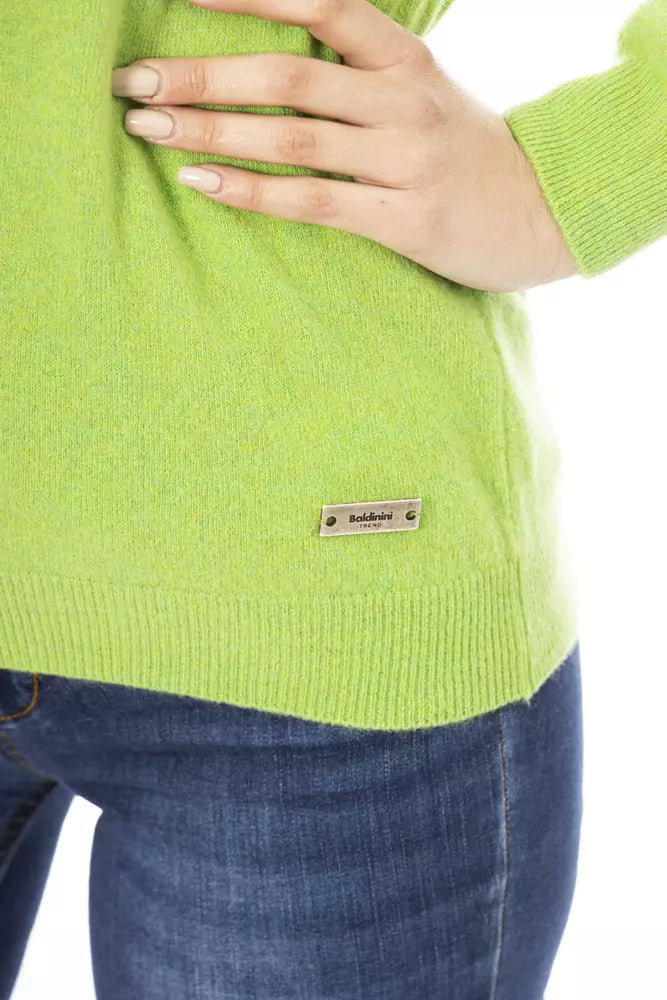 Green Wool Women Sweater - SEHABRANDS