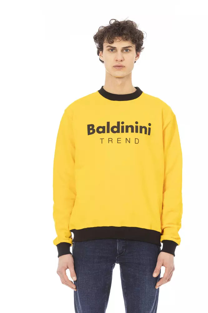 Yellow Cotton Men Sweater - SEHABRANDS