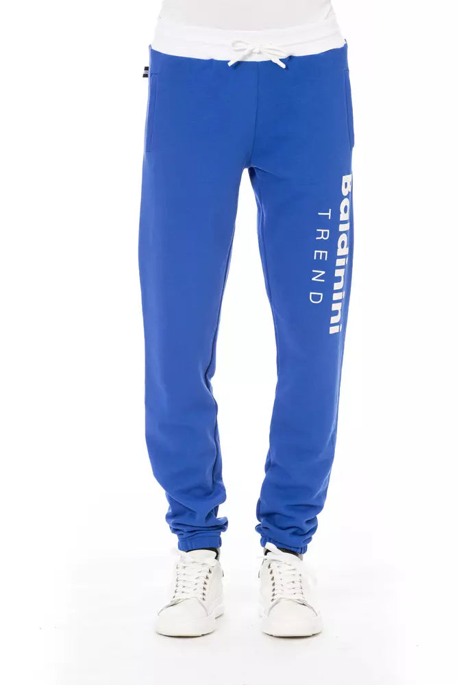 Blue Cotton Men Pants - SEHABRANDS