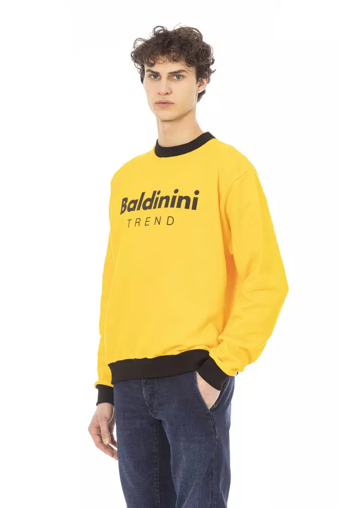 Yellow Cotton Men Sweater - SEHABRANDS