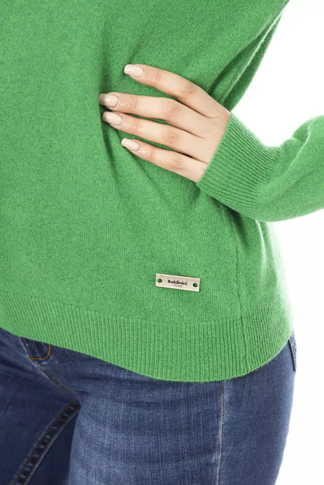 Green Wool Women Sweater - SEHABRANDS