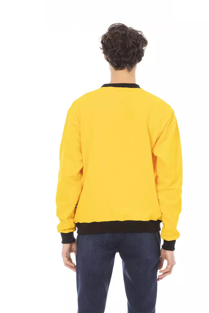 Yellow Cotton Men Sweater - SEHABRANDS