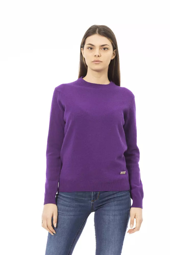 Purple Wool Women Sweater - SEHABRANDS