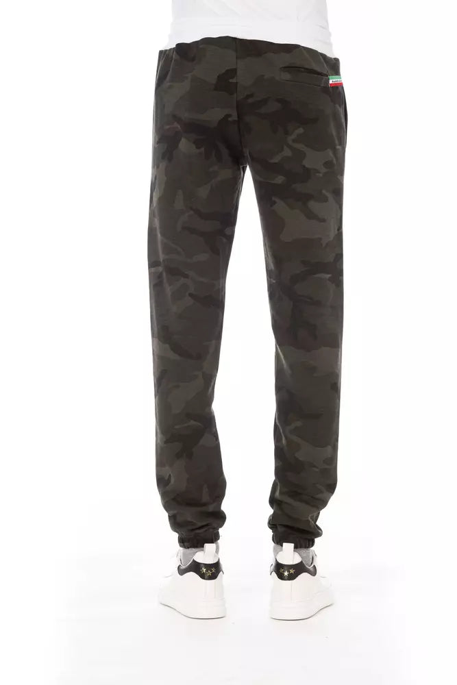 Green Cotton Men Sport Pant - SEHABRANDS