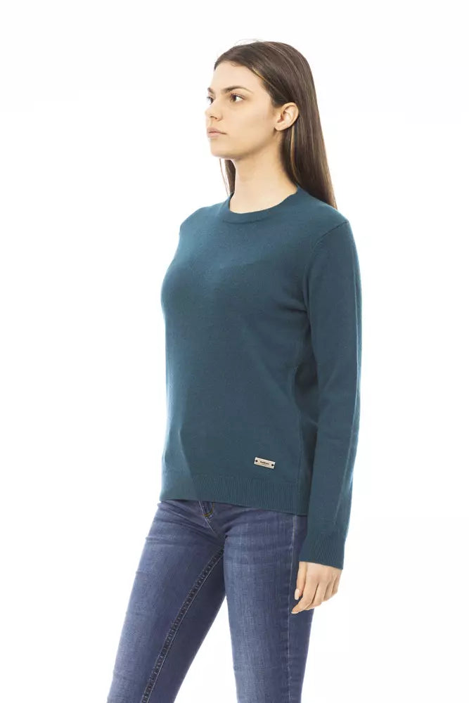 Green Wool Women Sweater - SEHABRANDS