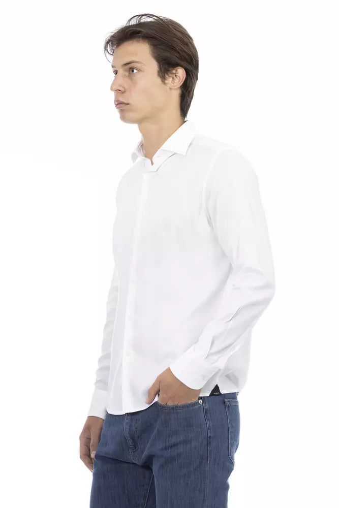 White Cotton Men Shirt - SEHABRANDS