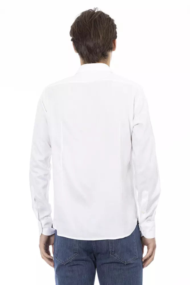 White Cotton Men Shirt - SEHABRANDS