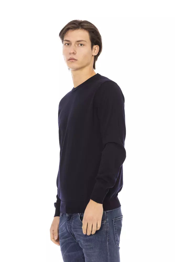 Blue Fabric Men Sweater - SEHABRANDS