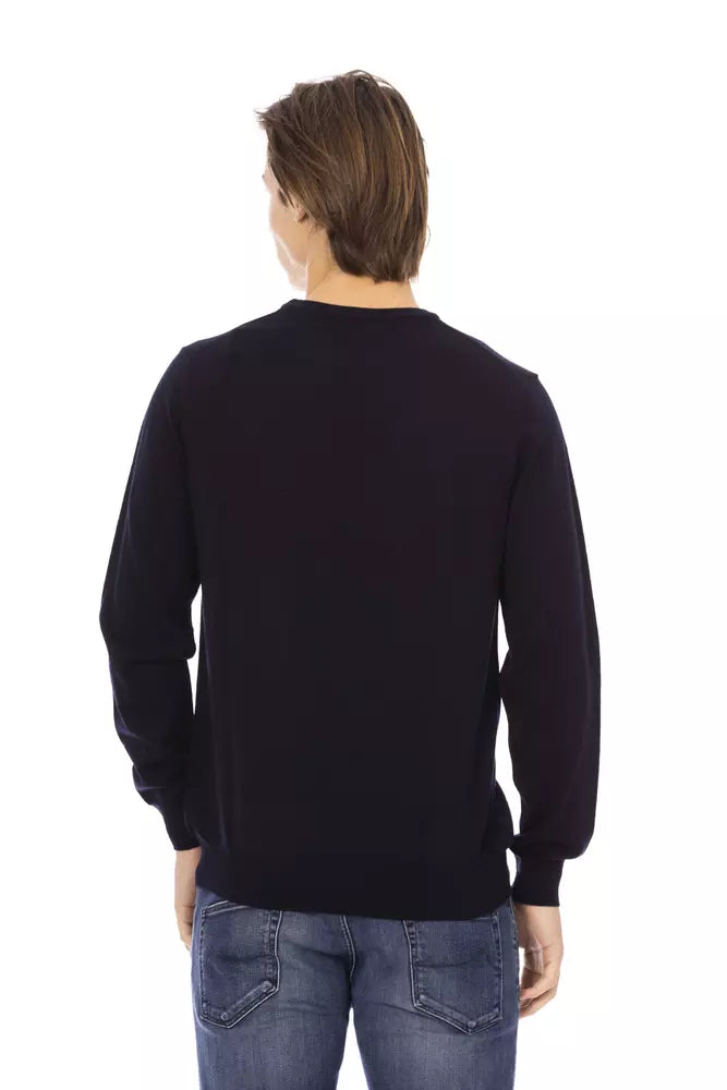 Blue Fabric Men Sweater - SEHABRANDS