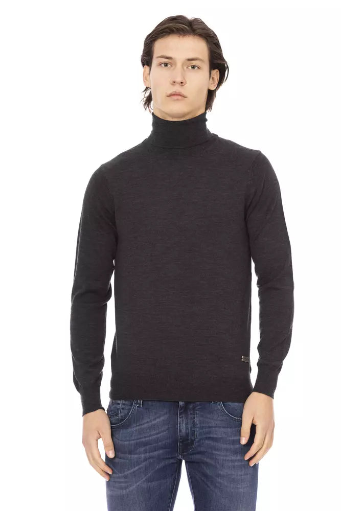 Gray Fabric Men Sweater - SEHABRANDS