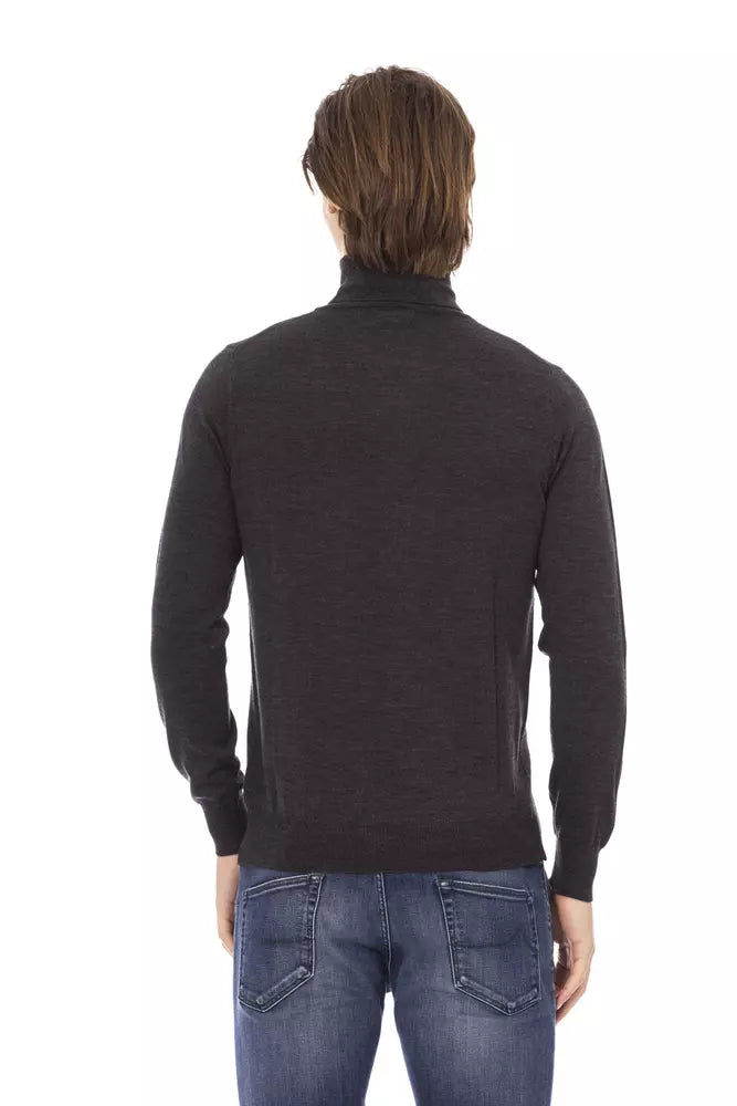 Gray Fabric Men Sweater - SEHABRANDS