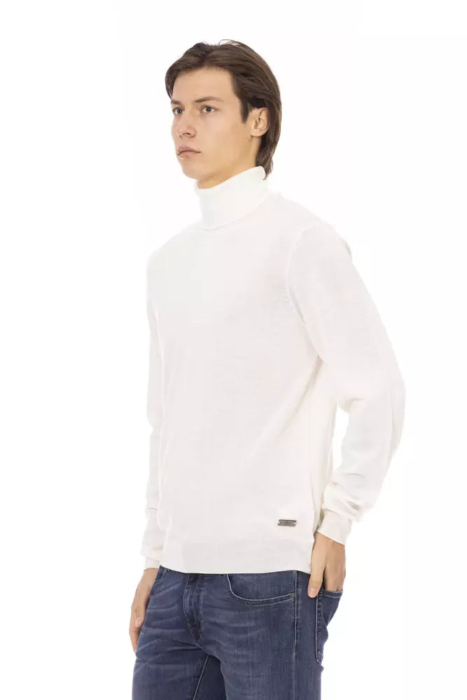 White Fabric Men Sweater - SEHABRANDS