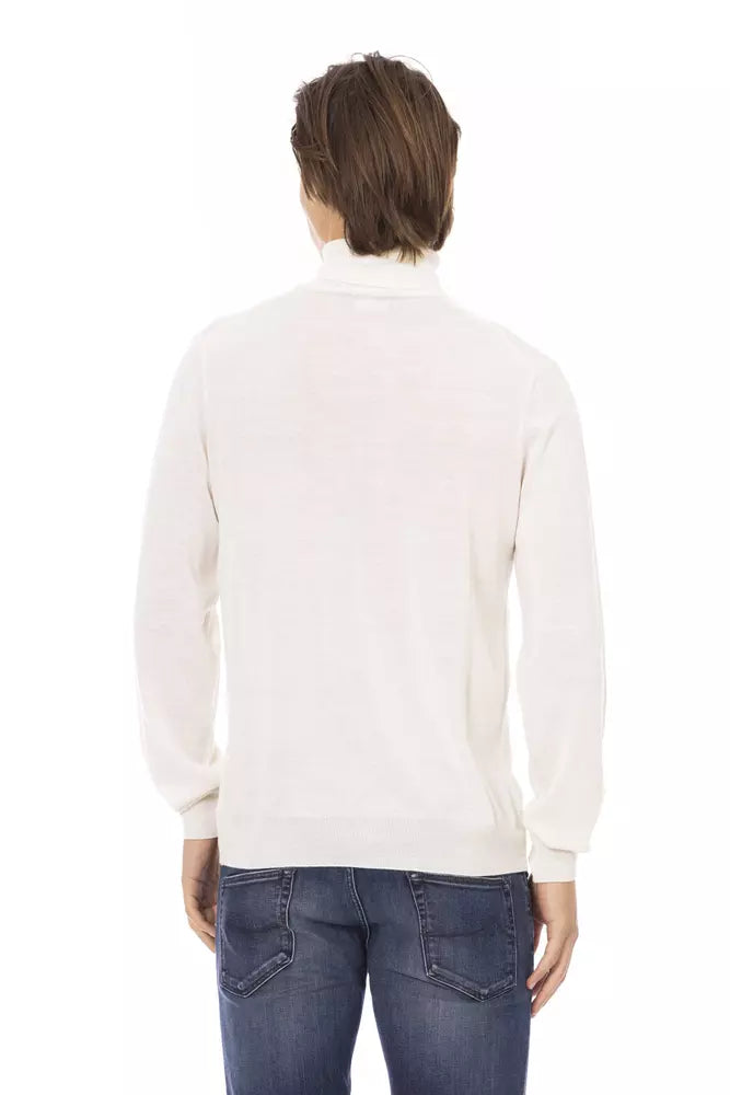 White Fabric Men Sweater - SEHABRANDS