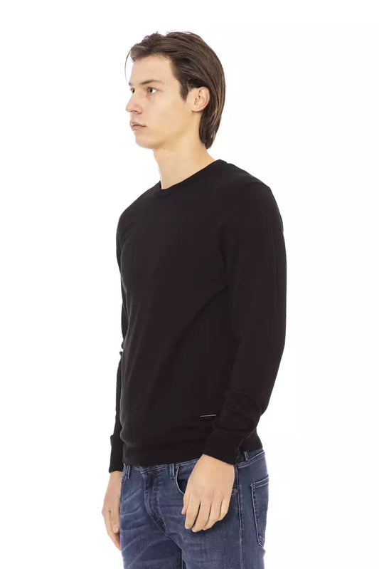 Black Fabric Men Sweater - SEHABRANDS