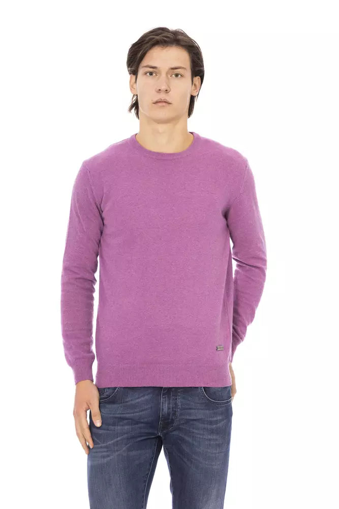 Purple Wool Men Sweater - SEHABRANDS