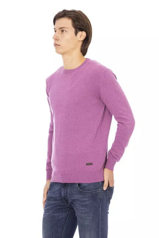 Purple Wool Men Sweater - SEHABRANDS