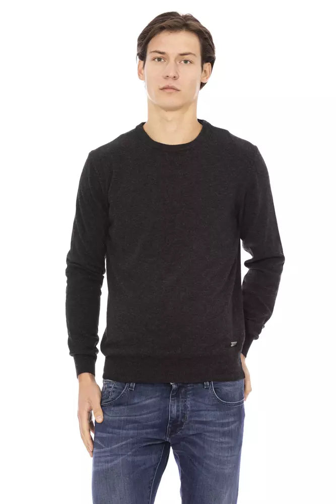 Black Wool Men Sweater - SEHABRANDS