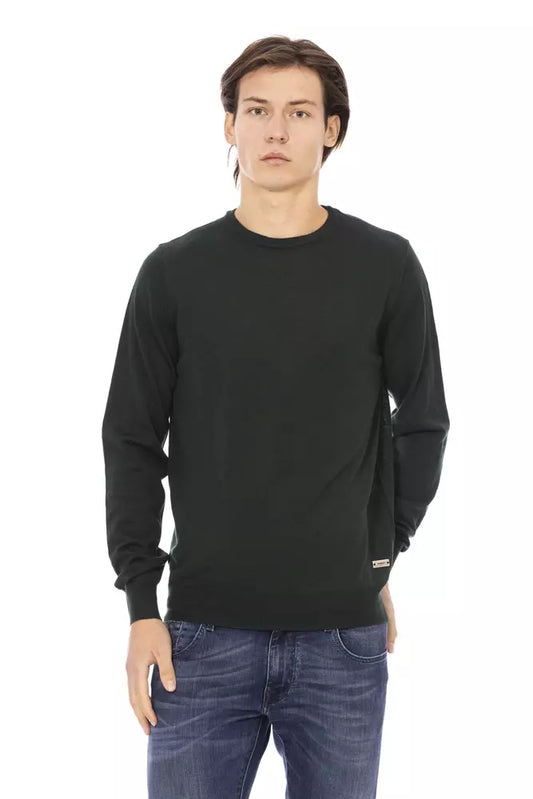 Green Fabric Men Sweater - SEHABRANDS