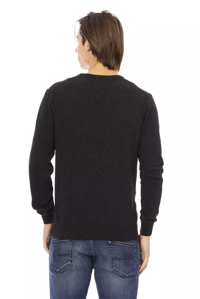 Black Wool Men Sweater - SEHABRANDS