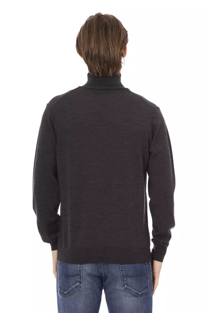 Brown Fabric Men Sweater - SEHABRANDS