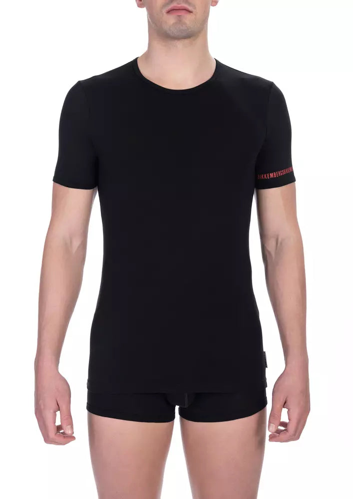 Black Cotton Men T-Shirt - SEHABRANDS