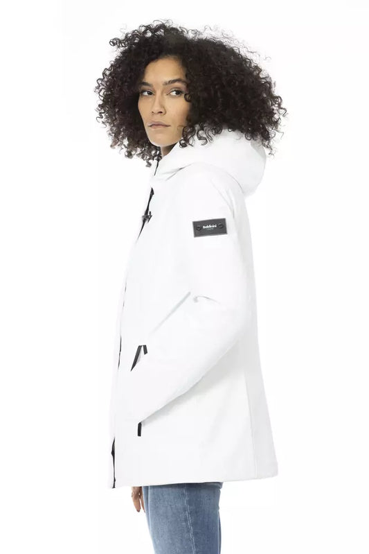 White Polyester Women Jacket - SEHABRANDS