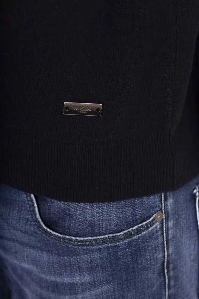 Blue Wool Men Sweater - SEHABRANDS