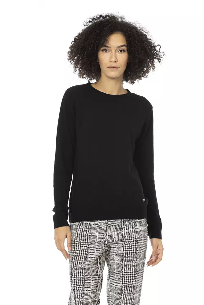 Black Wool Women Sweater - SEHABRANDS