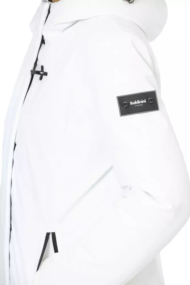 White Polyester Women Jacket - SEHABRANDS