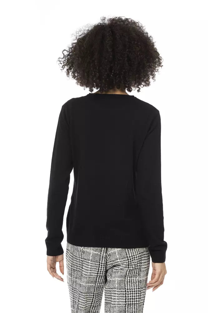 Black Wool Women Sweater - SEHABRANDS