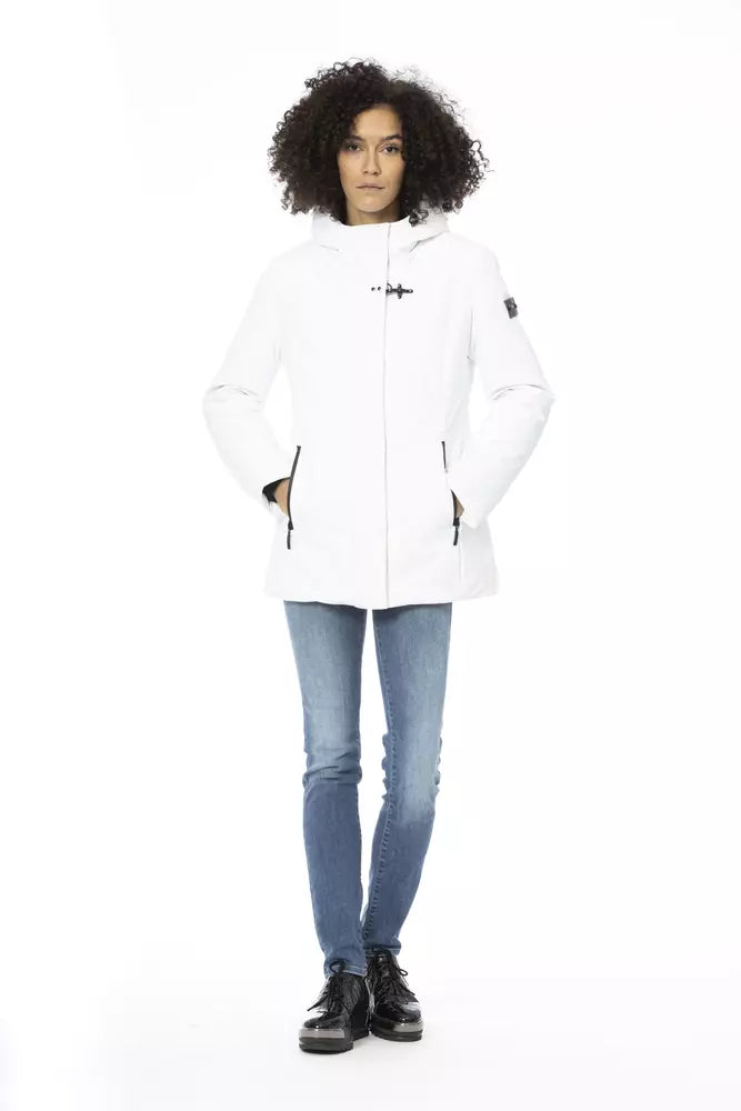 White Polyester Women Jacket - SEHABRANDS