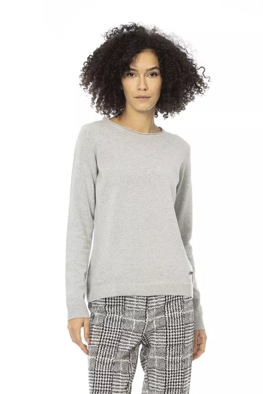 Gray Wool Women Sweater - SEHABRANDS