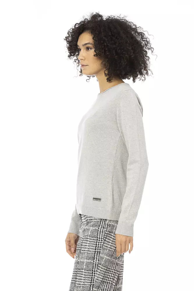 Gray Wool Women Sweater - SEHABRANDS