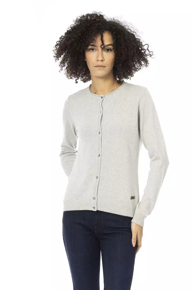 Gray Wool Women Sweater - SEHABRANDS