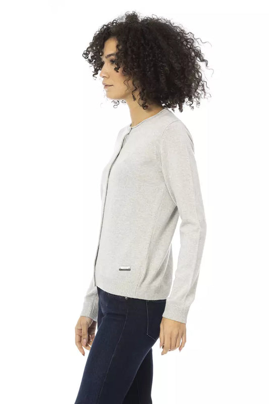 Gray Wool Women Sweater - SEHABRANDS