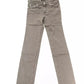 Gray Cotton-Blend Women Jeans - SEHABRANDS