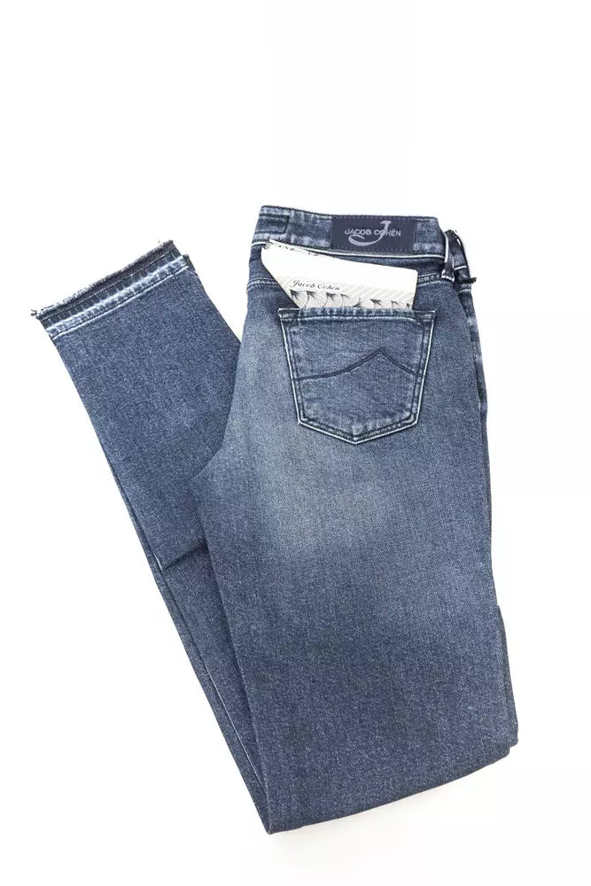 Blue Cotton Women Jeans - SEHABRANDS