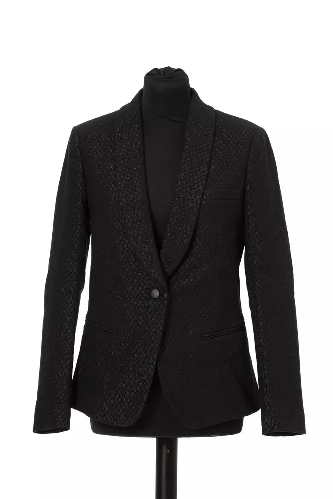 Black Cotton Women Blazer - SEHABRANDS