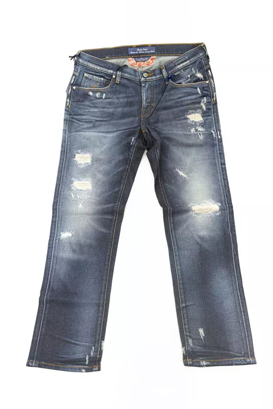 Blue Cotton Women's Jeans - SEHABRANDS