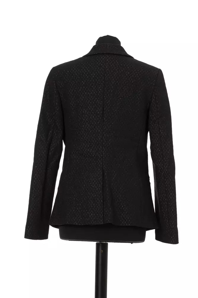 Black Cotton Women Blazer - SEHABRANDS