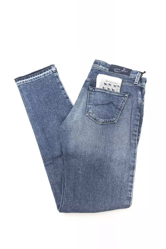 Blue Cotton Women Jeans - SEHABRANDS