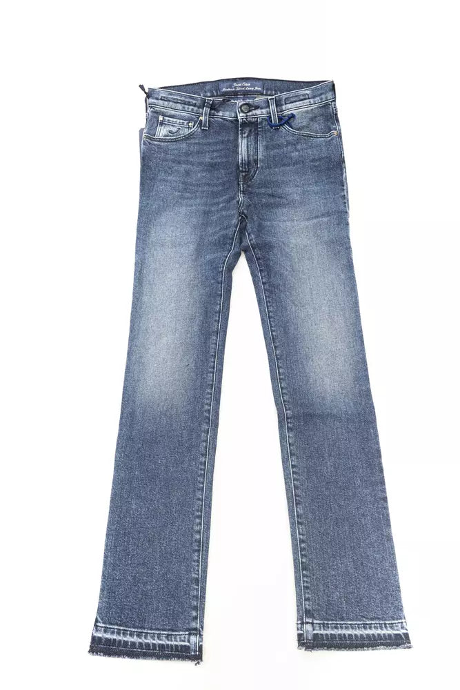 Blue Cotton Women Jeans - SEHABRANDS