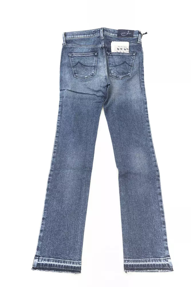 Blue Cotton Women Jeans - SEHABRANDS